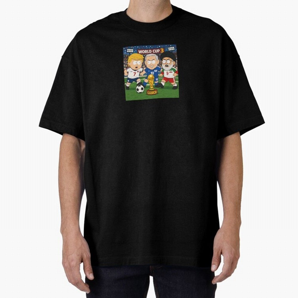 WORLD CUP 3 Oversized T-Shirt Make Memories around FIFA World Cup 2026 USA Canada Mexico Built around Cristiano Ronaldo, England and Germany Energy, Vintage Soccer Flavor, Modern Football Stars, National Flags and Final Night Emotion; Made for Die