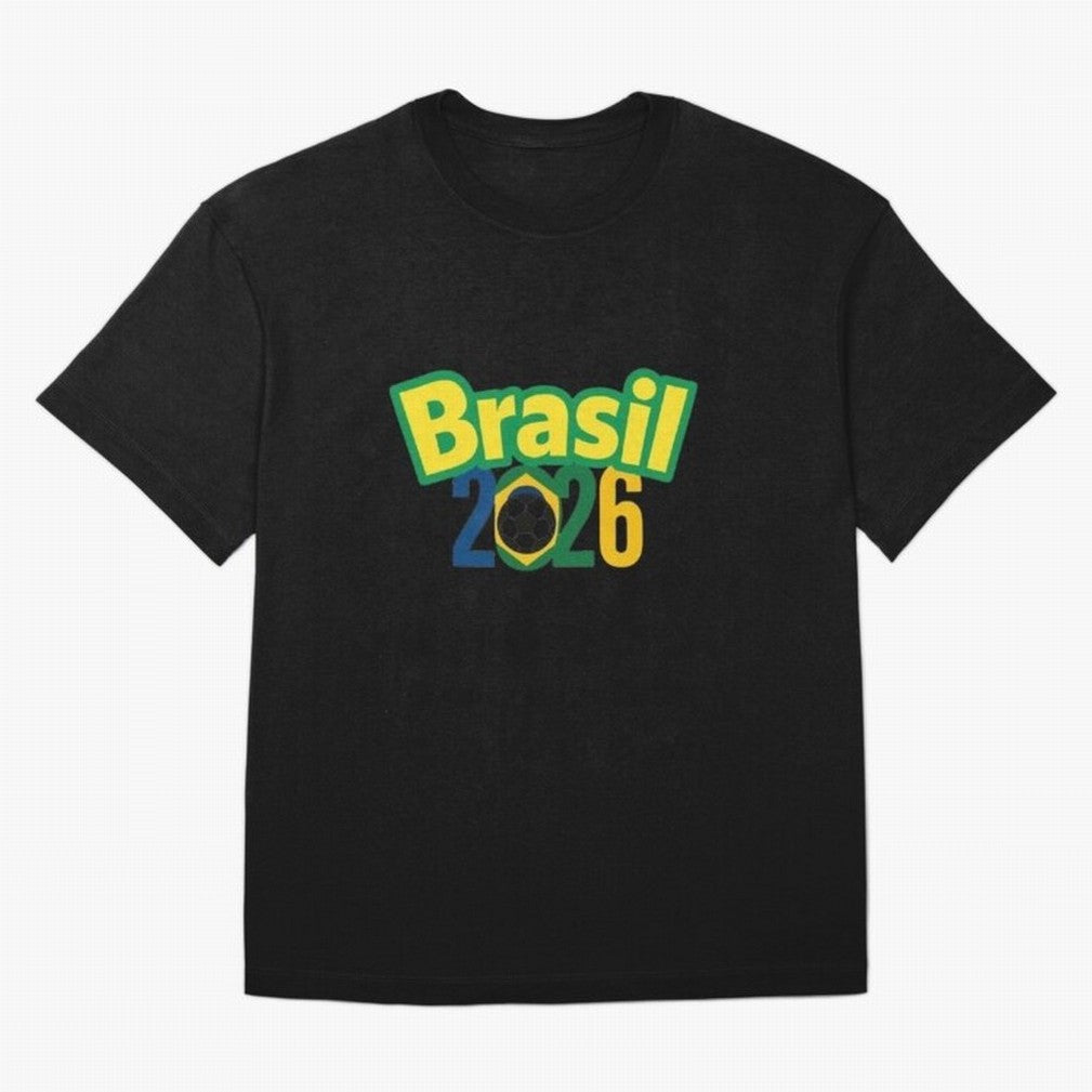 Brasil 2026 Football Mission - Road to Next World Cup T-Shirt Oversized T-Shirt Show Passion for the Stars of the FIFA World Cup 2026 Journey through Messi, CR7 and Mbappe Highlights, England Pride, Soccer Culture, Superstar Moments, National Team