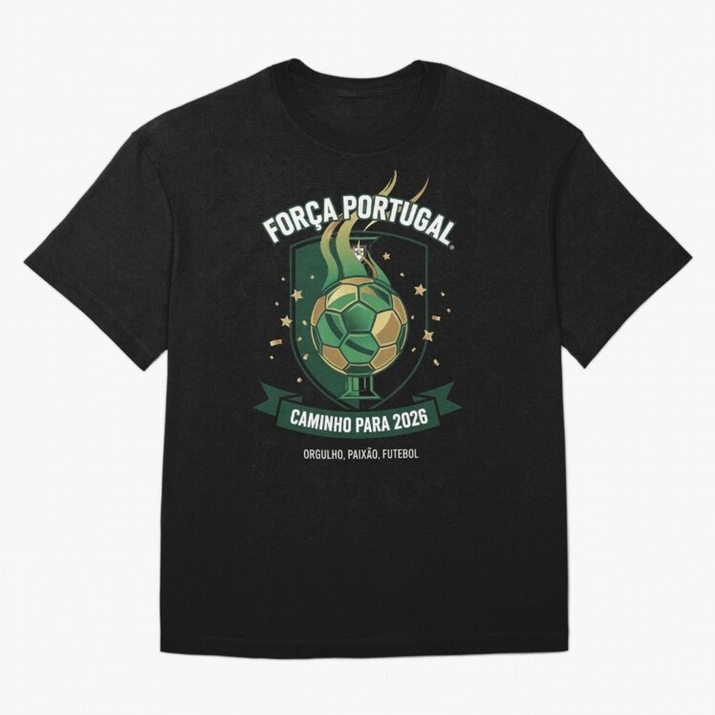 Portugal World Cup 2026 Fan Art Oversized T-Shirt Stand Proud for FIFA World Cup 2026 USA Canada Mexico for Fans of Haaland and Mbappe and Portugal, Bringing Football History, Final Match Energy, Crowd Noise and Once in a Lifetime Moments; Created