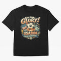 Soccer USA Oversized T-Shirt Relive FIFA World Cup 2026 USA Canada Mexico Featuring Mbappe, France and Portugal Energy, Football Festival Excitement, Trophy Ambitions, Country Rivalries and Star Player Buzz; Perfect for Supporters Who Want Bold
