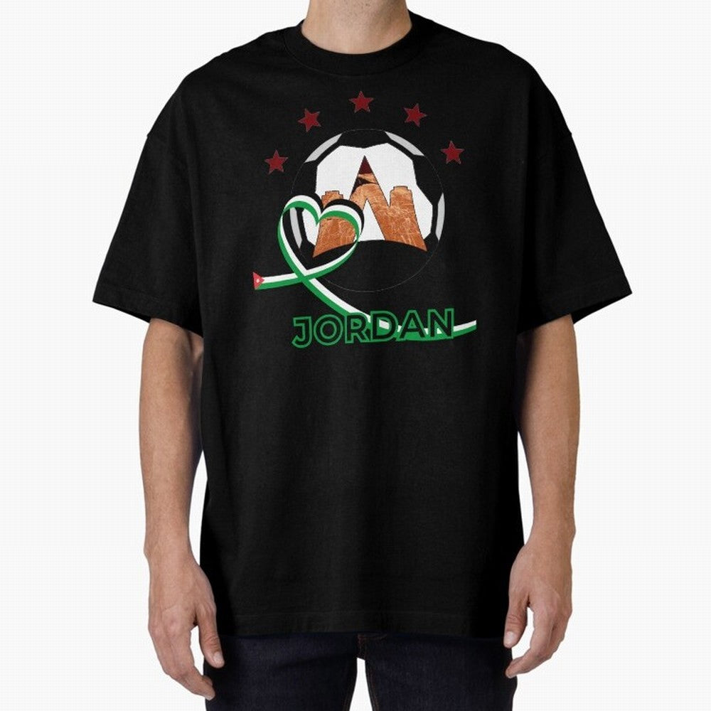 Jordan WC2026 Oversized T-Shirt Bring Global Football Passion for FIFA World Cup 2026 USA Canada Mexico, Connected to CR7, Argentina and Brazil, Stadium Memories, Football Loyalty, International Chants and Championship Tradition; Ideal for Football