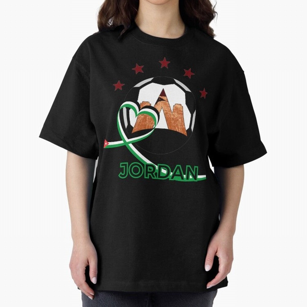 Jordan WC2026 Oversized T-Shirt Bring Global Football Passion for FIFA World Cup 2026 USA Canada Mexico, Connected to CR7, Argentina and Brazil, Stadium Memories, Football Loyalty, International Chants and Championship Tradition; Ideal for Football