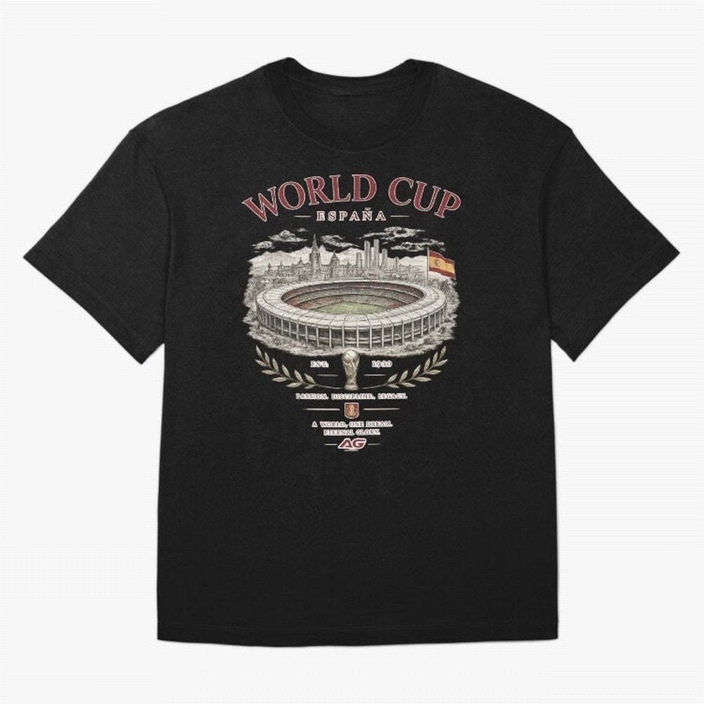 Spain World Cup Vintage Streetwear Oversized T-Shirt Experience the FIFA World Cup 2026 Group Stage Journey through Messi and Cristiano Ronaldo Highlights, Argentina and Brazil Pride, Soccer Culture, Superstar Moments, National Team Dreams and