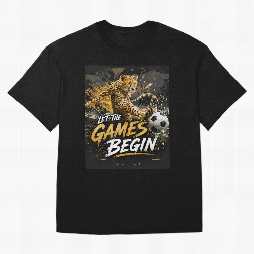 Let The Games Begin-World Cup Soccer @026 Oversized T-Shirt Refresh the FIFA World Cup 2026 Group Stage Journey through Messi, CR7 and Mbappe Highlights, Argentina Pride, Football Festival Excitement, Trophy Ambitions, Country Rivalries and Star