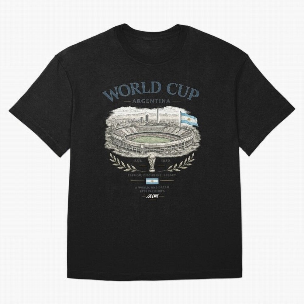 Argentina World Cup Vintage Streetwear Oversized T-Shirt Represent Global Football Passion for FIFA World Cup 2026 USA Canada Mexico, Made for Messi, CR7 and Mbappe, Spain and Netherlands, Classic Soccer Heritage, Championship Pressure, Fan Loyalty
