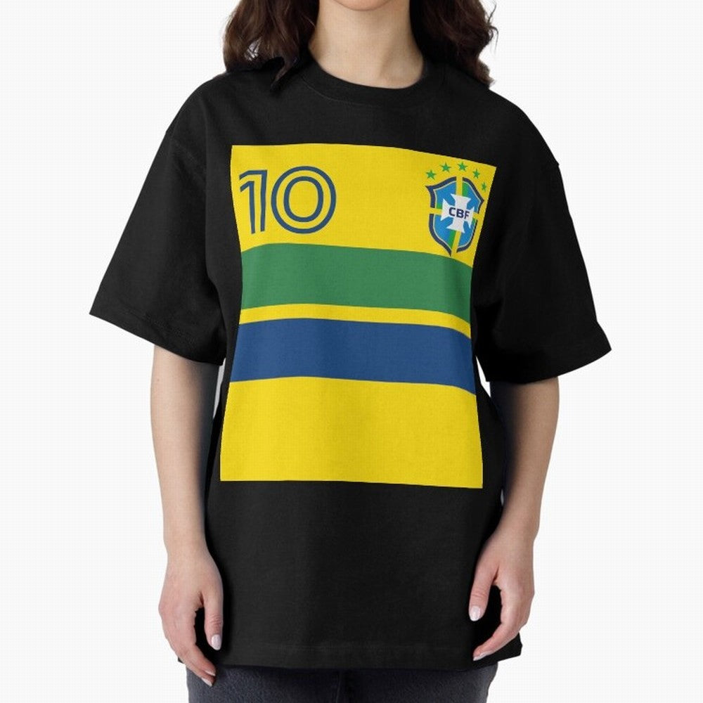 Brazil | 2026 World Cup Fan Apparel Oversized T-Shirt Celebrate National Team Dreams in Match Day Hype around FIFA World Cup 2026, Messi and Cristiano Ronaldo, Argentina and Brazil, Game Day Rituals, Football Legends, Country Pride and the Road to