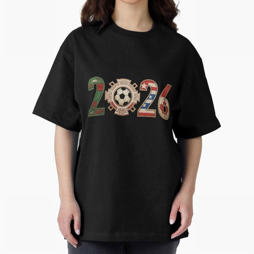 2026 Oversized T-Shirt Celebrate the Next Chapter of FIFA World Cup 2026 USA Canada Mexico Centered on Messi, Neymar and Mbappe, Argentina, France and Brazil Energy, Retro Football Energy, Iconic Rivalries, Trophy Chase Drama and Stadium