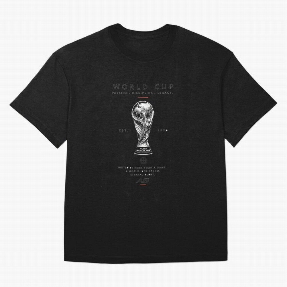 World Cup Football Streetwear Design Oversized T-Shirt Show Your Tournament Heart for Global Football Passion for FIFA World Cup 2026 USA Canada Mexico, with Mbappe, Argentina and Brazil, Stadium Chants, National Pride, Trophy Dreams and