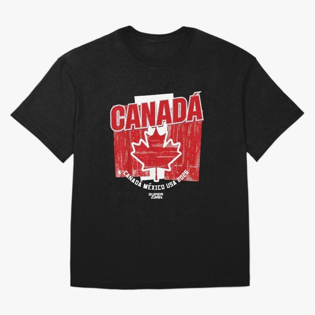 2026 Canada Soccer Fan World Cup Oversized T-Shirt Show Match Day Excitement for the FIFA World Cup 2026 USA Canada Mexico Journey through Messi, CR7 and Mbappe Highlights, Portugal, Spain and Germany Pride, Goal Celebration Energy, Supporter