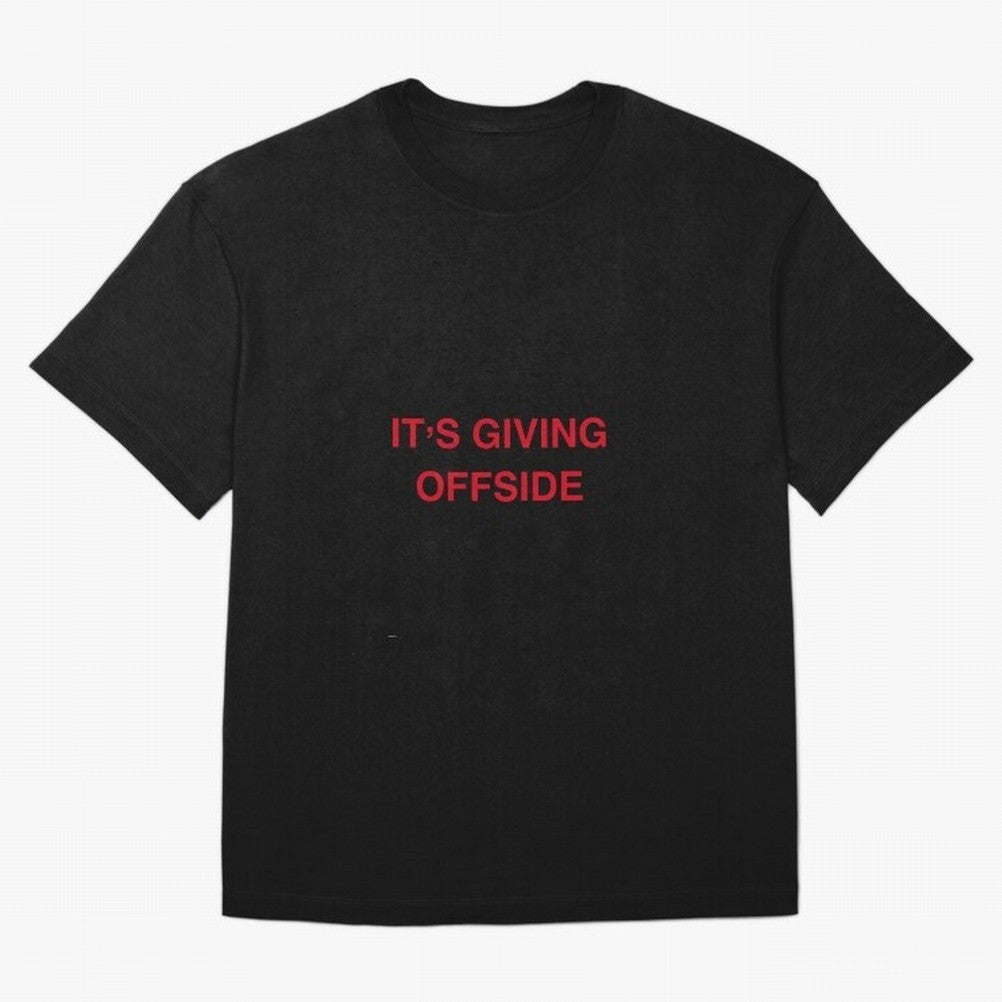 It¡¯s giving offside Oversized T-Shirt Feel the Trophy Chase of Global Football Passion for FIFA World Cup 2026 USA Canada Mexico, with Neymar, Haaland and Cristiano Ronaldo, England and Germany, Champion Mindset, Group Stage Buzz, Knockout Tension