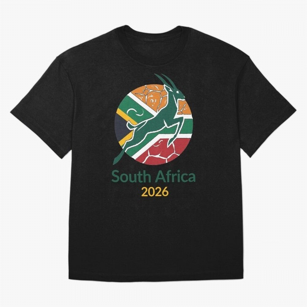 South Africa 2026 Oversized T-Shirt Fuel FIFA World Cup 2026 Spirit, with Netherlands, Haaland and Mbappe, Supporter Pride, Iconic Celebrations, Legendary Names and Global Match Day Energy; Ideal for Football Dads, Football Moms, Friends,