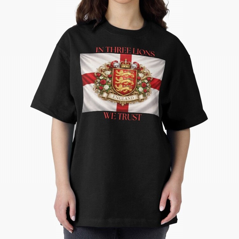 ENGLAND Oversized T-Shirt Feel the Heartbeat of Match Day Hype around FIFA World Cup 2026 Group Stage, Haaland, England, France and Netherlands, Sports Nostalgia, International Competition, Famous Players and Unforgettable Victories; Great for