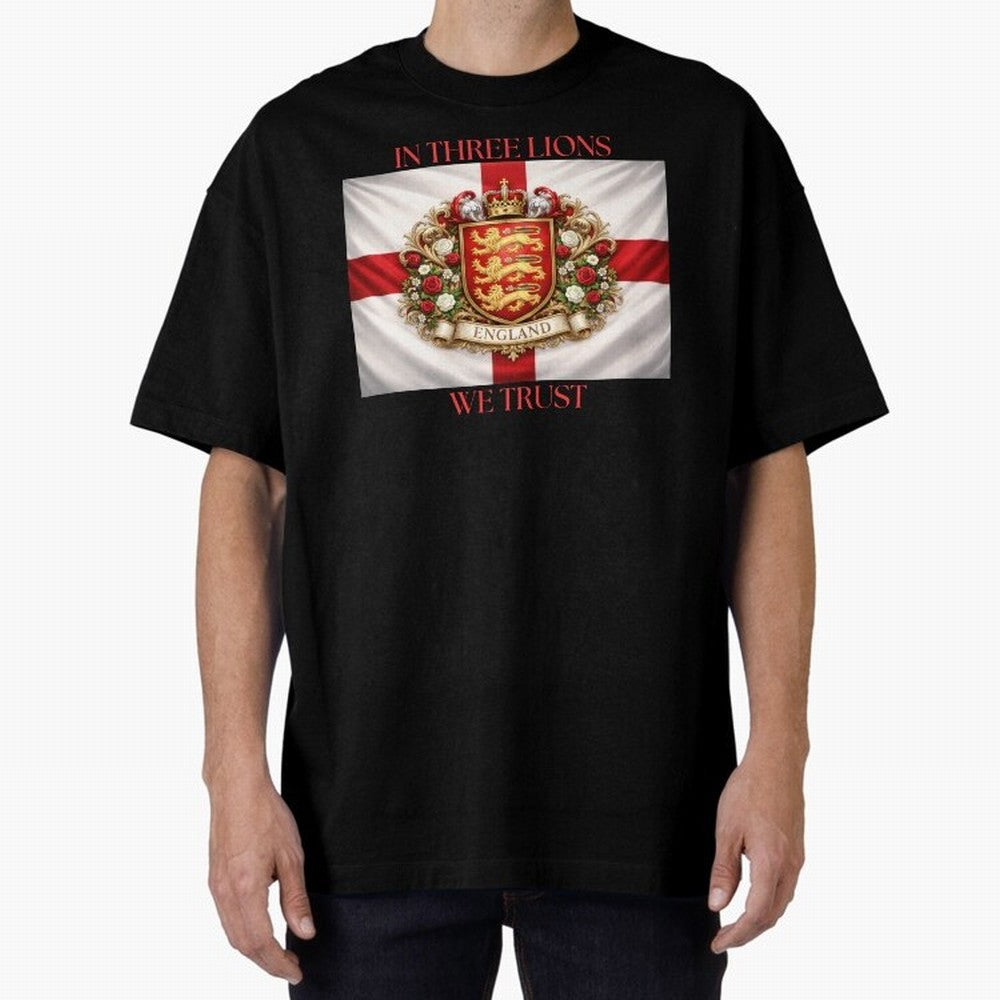 ENGLAND Oversized T-Shirt Feel the Heartbeat of Match Day Hype around FIFA World Cup 2026 Group Stage, Haaland, England, France and Netherlands, Sports Nostalgia, International Competition, Famous Players and Unforgettable Victories; Great for