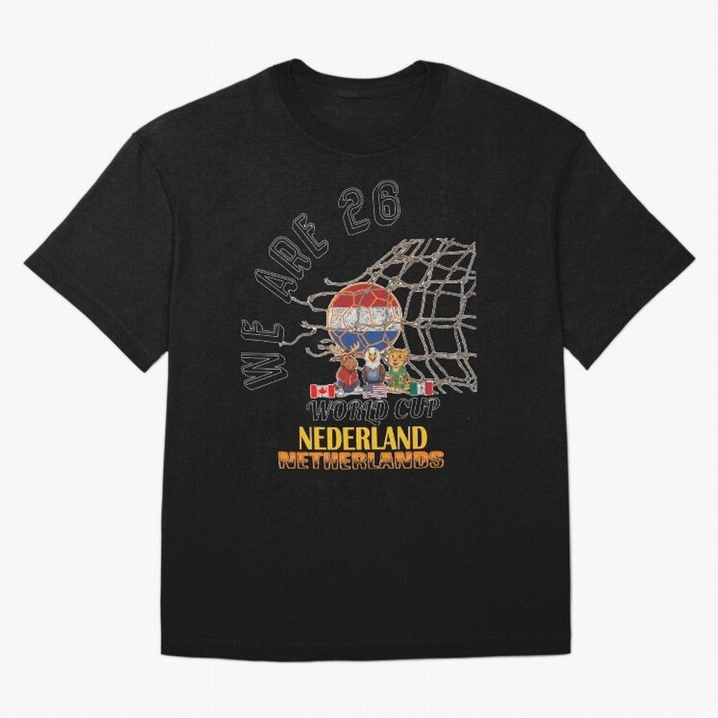 World cup 26 - Netherlands Oversized T-Shirt Bring Stadium Energy to FIFA World Cup 2026 USA Canada Mexico Capturing Mbappe, Spain Energy, Football Festival Excitement, Trophy Ambitions, Country Rivalries and Star Player Buzz; Ideal for Fans Who