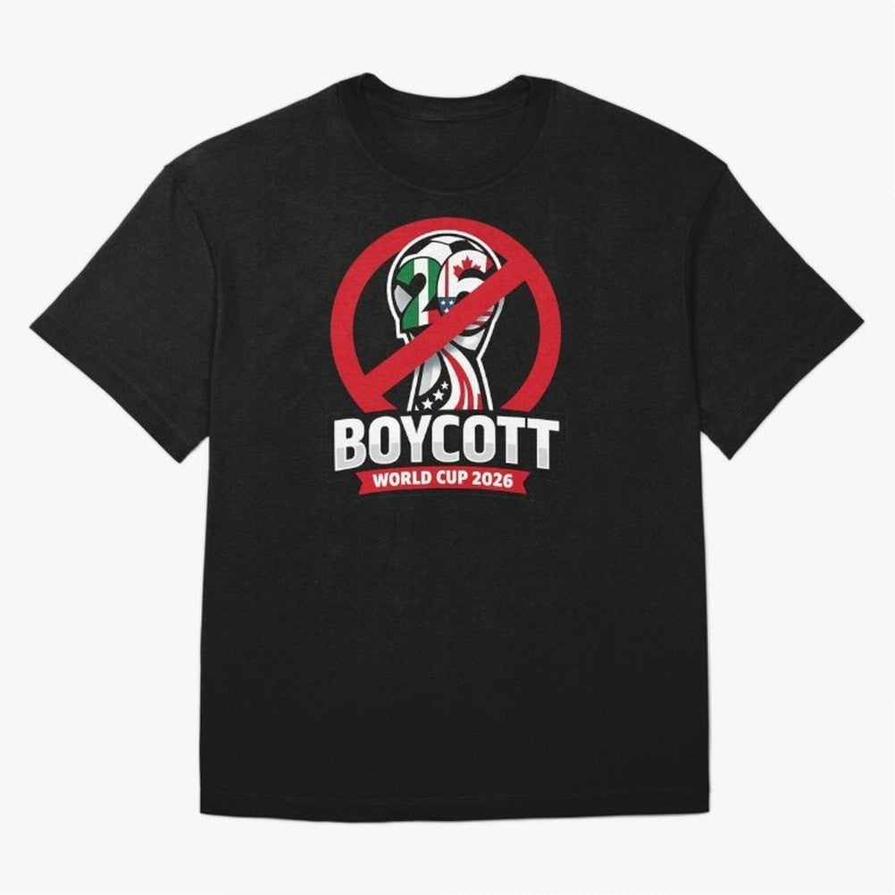 Boycott 2026 World Cup Oversized T-Shirt Support Iconic Players in Global Football Passion for FIFA World Cup 2026 Group Stage, Celebrating Mbappe and Neymar, Germany, Tournament Hype, Historic Matchups, Family Viewing Parties and Global Sports
