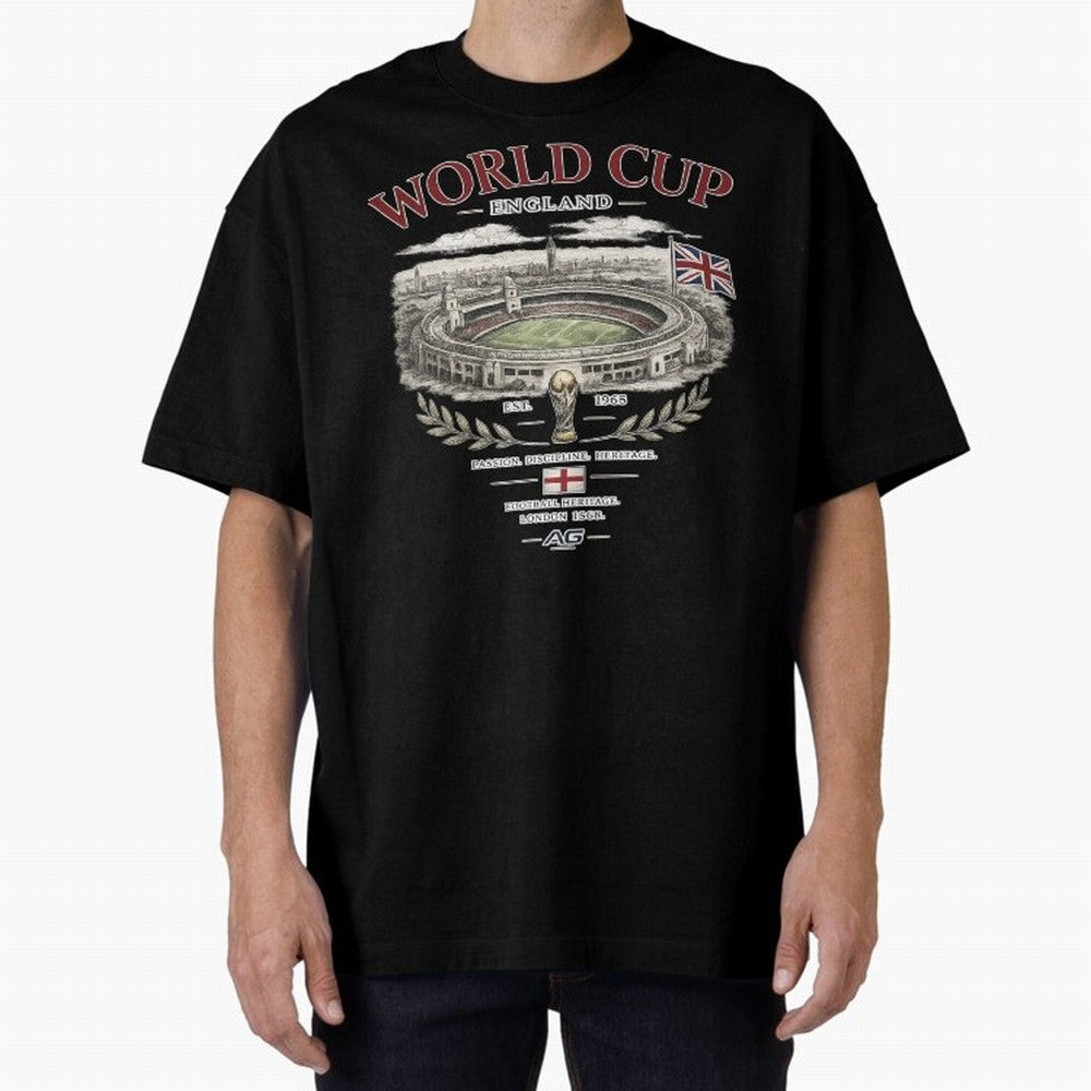 England World Cup Wembley Streetwear Oversized T-Shirt Celebrate Rivalries and Pride in FIFA World Cup 2026 Group Stage Spirit, Centered on England, France and Netherlands, Messi, Soccer Culture, Superstar Moments, National Team Dreams and