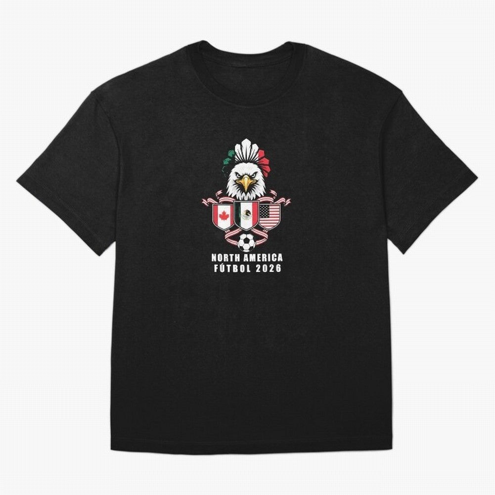 North America Football Spirit 2026 T-Shirt_82768088 Oversized T-Shirt Relive the Noise and Pride of Global Football Passion for FIFA World Cup 2026 USA Canada Mexico, Inspired by Haaland and Mbappe, Spain, Stadium Chants, National Pride, Trophy