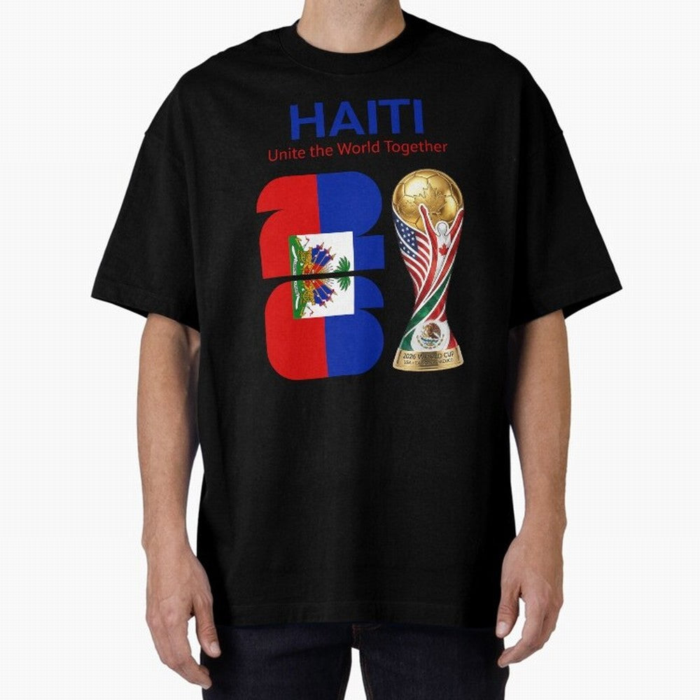 World Cup 2026, IMG 024, HAITI 014 Oversized T-Shirt Join Supporters Worldwide for the FIFA World Cup 2026 Journey through Cristiano Ronaldo Highlights, Germany Pride, Retro Football Energy, Iconic Rivalries, Trophy Chase Drama and Stadium