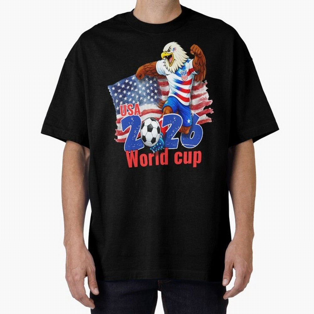 USA 2026 WORLD CUP Oversized T-Shirt Bring Global Tournament Vibes to the FIFA World Cup 2026 Group Stage Journey through Cristiano Ronaldo Highlights, Spain and Netherlands Pride, Tournament Hype, Historic Matchups, Family Viewing Parties and