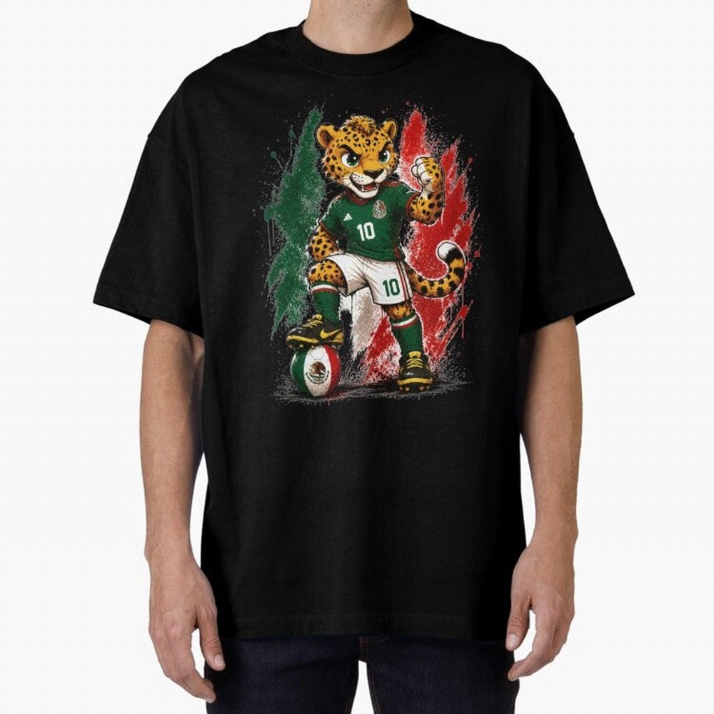 Mexico Fifa Mundial Oversized T-Shirt Enjoy the Biggest Football Party of FIFA World Cup 2026 for Fans of Mbappe and Argentina, France and Brazil, Bringing Soccer Culture, Superstar Moments, National Team Dreams and Competitive Fire; Perfect for