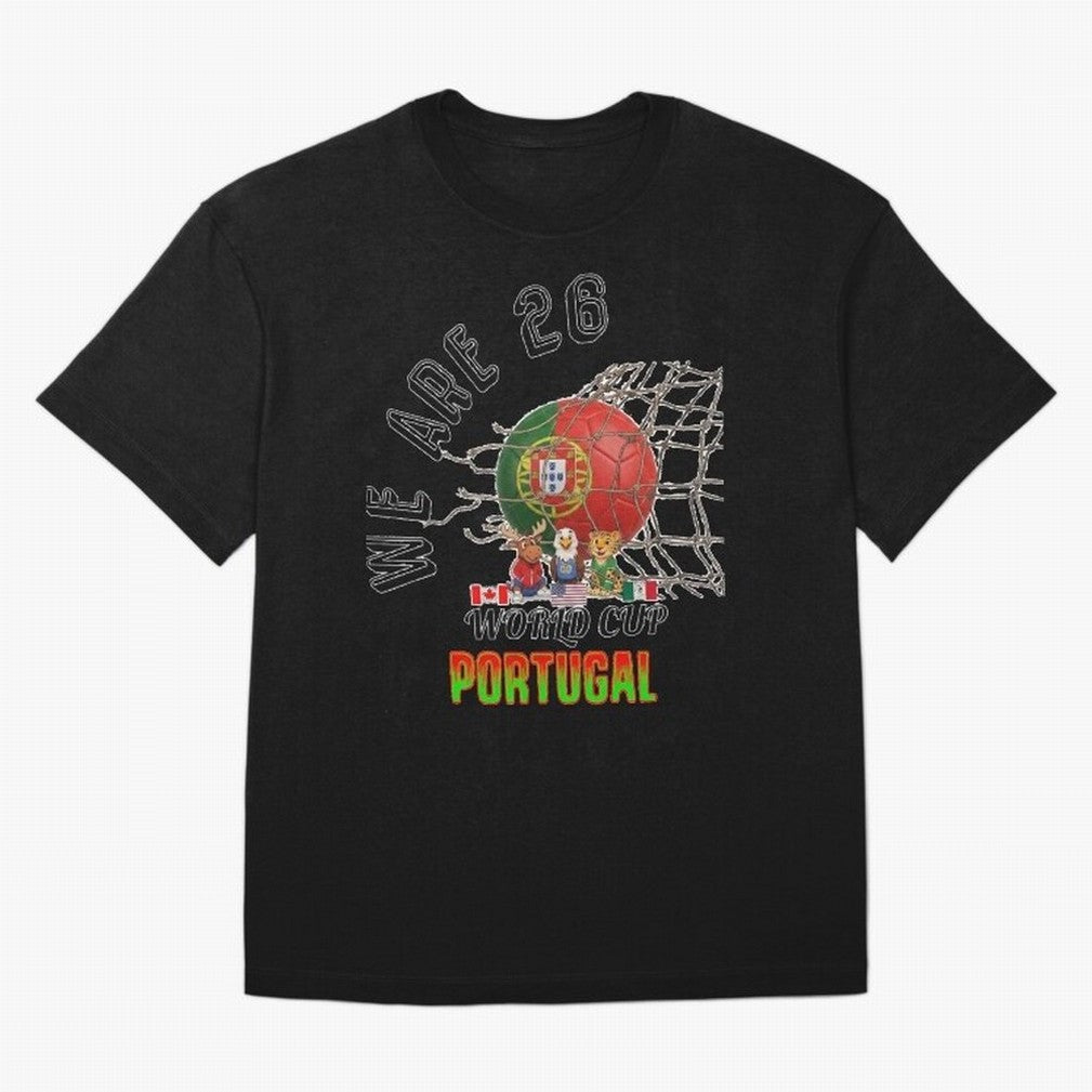 World cup 26 - Portugal Oversized T-Shirt Treasure Global Football Passion for FIFA World Cup 2026 Group Stage, Inspired by Mbappe and Neymar, Portugal, Spain and Germany, Stadium Memories, Football Loyalty, International Chants and Championship