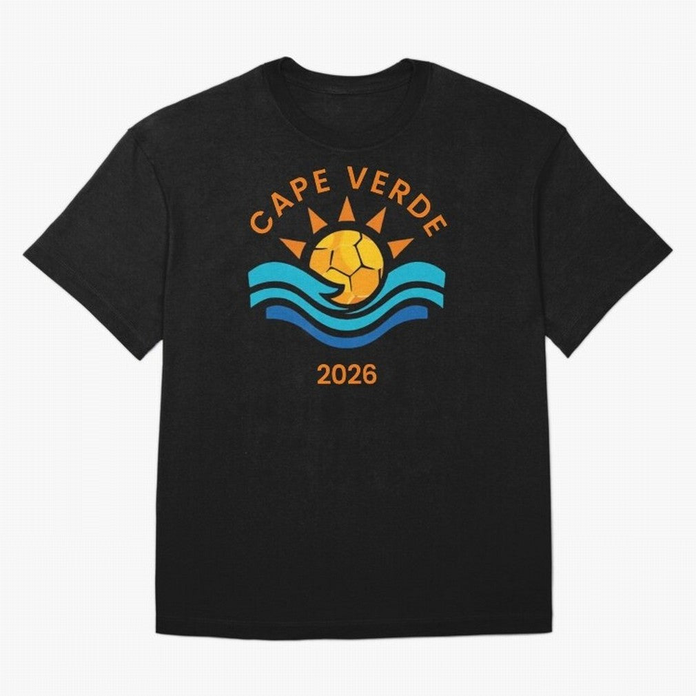 Cape Verde 2026 Oversized T-Shirt Show Support during FIFA World Cup 2026 USA Canada Mexico for Fans of Haaland and Germany, Bringing Football Festival Excitement, Trophy Ambitions, Country Rivalries and Star Player Buzz; Great for Supporters Who