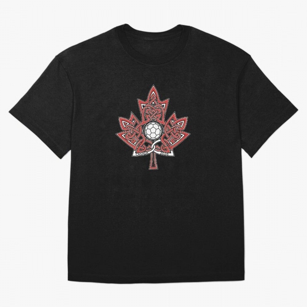 Interwoven Maple Leaf Canada Soccer 2026 T-Shirt_83135197 Oversized T-Shirt Capture Stadium Memories from Match Day Hype around FIFA World Cup 2026 Group Stage, CR7, Germany, Worldwide Fan Energy, Dramatic Goals, Stadium Lights and Championship