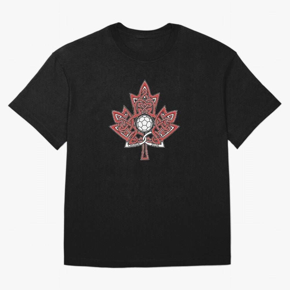 Interwoven Maple Leaf Canada Soccer 2026 T-Shirt_83135197 Oversized T-Shirt Show Love for Legendary Goals in FIFA World Cup 2026 Filled with Messi, Neymar and Mbappe, Spain Energy, Supporter Pride, Iconic Celebrations, Legendary Names and Global