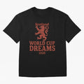 Scotland World Cup Dreams 2026 Oversized T-Shirt Stand with Global Football Passion for FIFA World Cup 2026 Group Stage, Driven by Mbappe and Neymar, Argentina, Championship Spirit, Famous Goals, Roaring Crowds and International Football Unity;