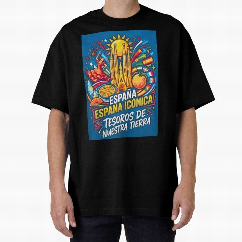 Spain Oversized T-Shirt Celebrate Unforgettable Nights in FIFA World Cup 2026 for Fans of Haaland and Mbappe and Spain, Bringing Soccer Culture, Superstar Moments, National Team Dreams and Competitive Fire; Ideal for Football Dads, Football Moms,