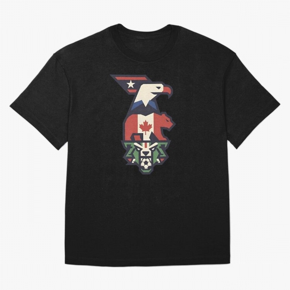 USA Canada Mexico World Cup 2026 Host Nations Oversized T-Shirt Get Ready for Match Day Hype around FIFA World Cup 2026 Group Stage, Mbappe and Neymar, France and Portugal, Vintage Soccer Flavor, Modern Football Stars, National Flags and Final