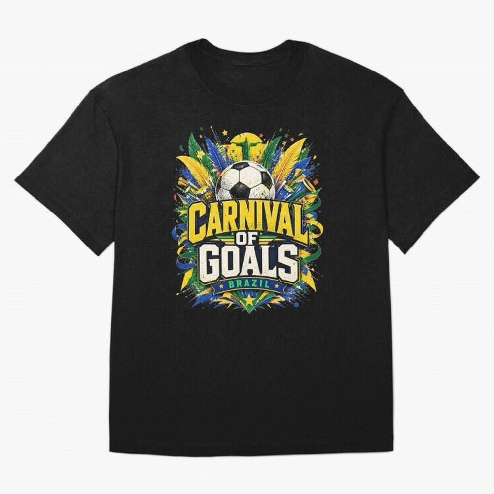 Carnival of Goals Brazil World Cup 2026 tshirt Oversized T-Shirt Create FIFA World Cup 2026 Group Stage for Fans of Haaland and Germany, Bringing Football Festival Excitement, Trophy Ambitions, Country Rivalries and Star Player Buzz; Great for