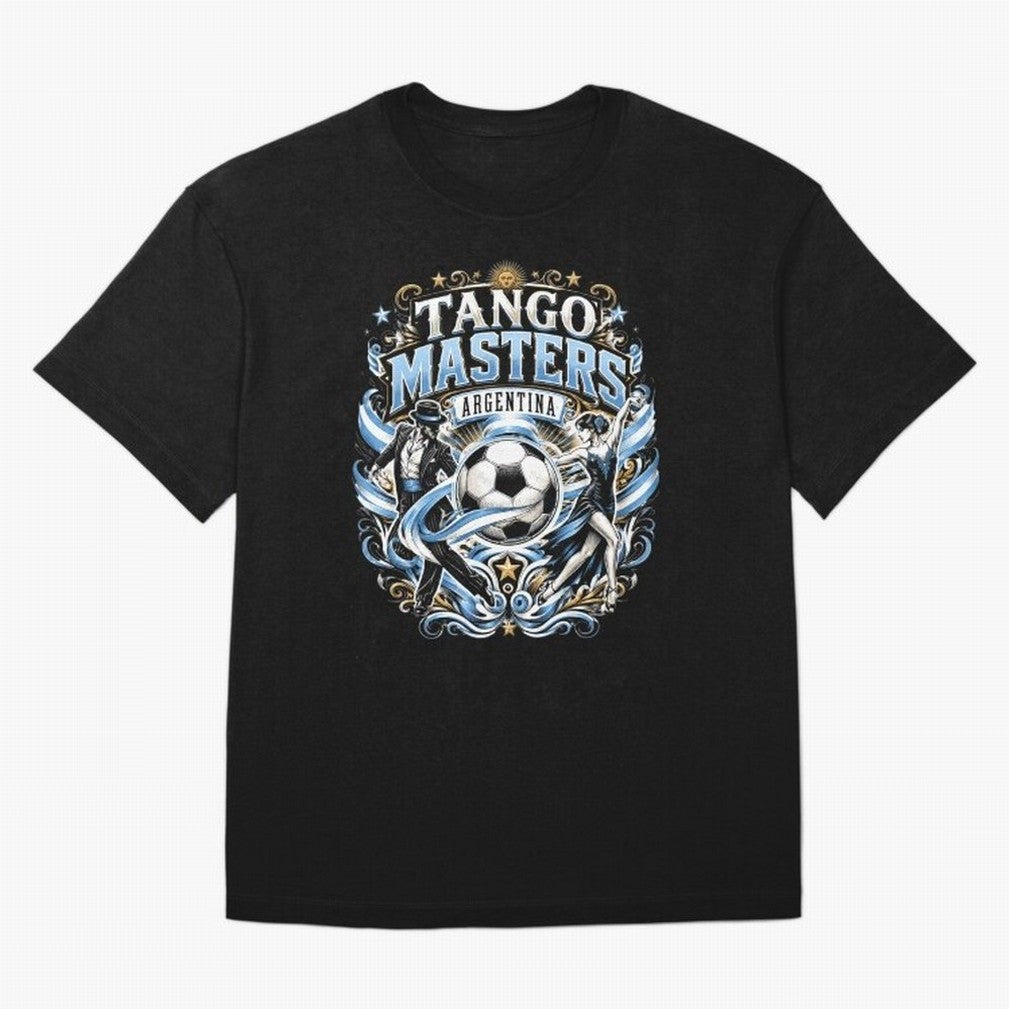 Tango Masters Argentina World Cup 2026 Oversized T-Shirt Make Every Match About Global Football Passion for FIFA World Cup 2026, Highlighting Messi, Brazil, Portugal and Argentina, Football History, Final Match Energy, Crowd Noise and Once in a
