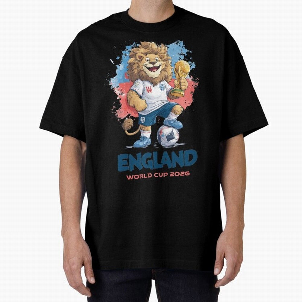 England - World Cup 2026 Oversized T-Shirt Celebrate Football Heritage in FIFA World Cup 2026 USA Canada Mexico Made for Messi, Argentina and Brazil Energy, Sports Nostalgia, International Competition, Famous Players and Unforgettable Victories;