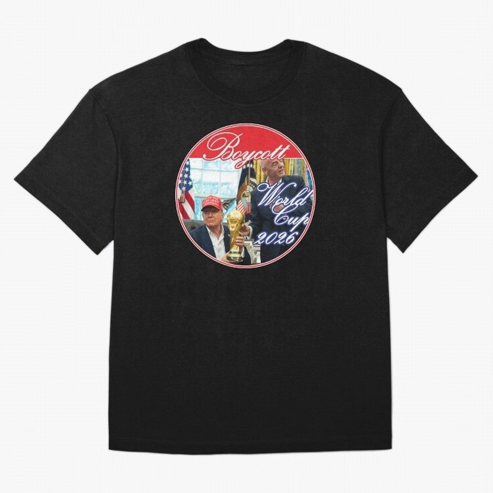 Boycott World Cup 2026 Oversized T-Shirt Wear the Spirit of FIFA World Cup 2026 Group Stage Built around CR7, Argentina, France and Brazil Energy, Championship Spirit, Famous Goals, Roaring Crowds and International Football Unity; Made for Die Hard