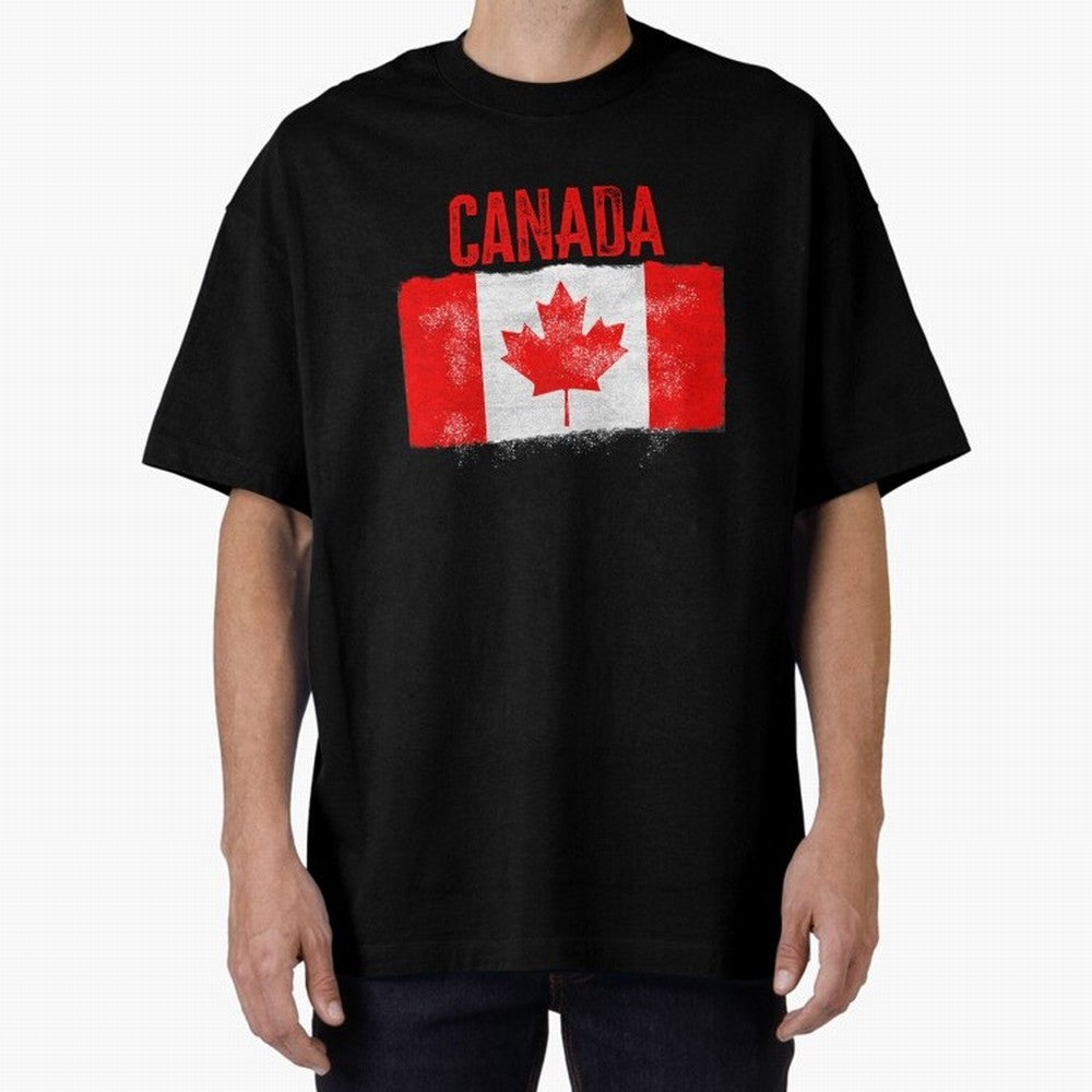 Canada Oversized T-Shirt Live for the Drama of Global Football Passion for FIFA World Cup 2026 USA Canada Mexico, Inspired by Haaland and Mbappe, Spain, Football Passion, Legendary Performances, Festival Vibes and Supporter Community; Great for