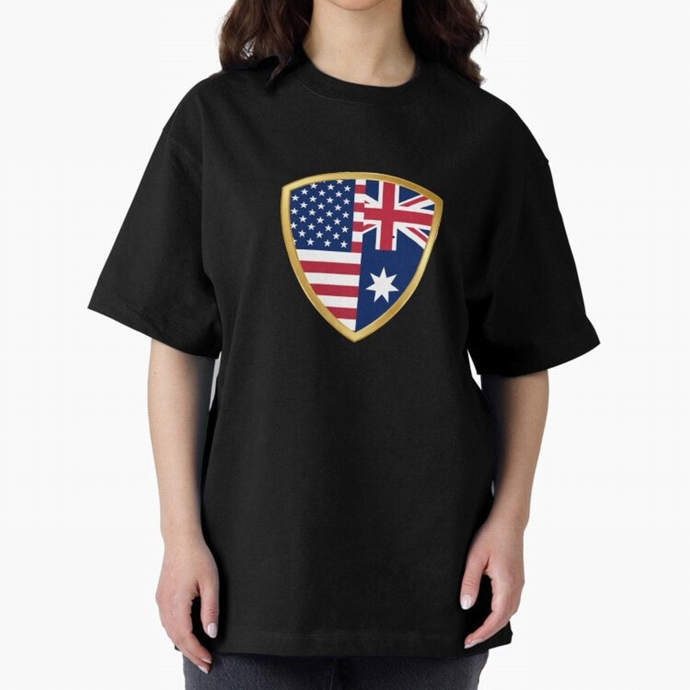FIFA World Cup - USA v Australia Oversized T-Shirt Remember FIFA World Cup 2026 Spirit, Featuring England, Cristiano Ronaldo, Stadium Chants, National Pride, Trophy Dreams and Unforgettable Football Memories; Ideal for Football Dads, Football Moms,