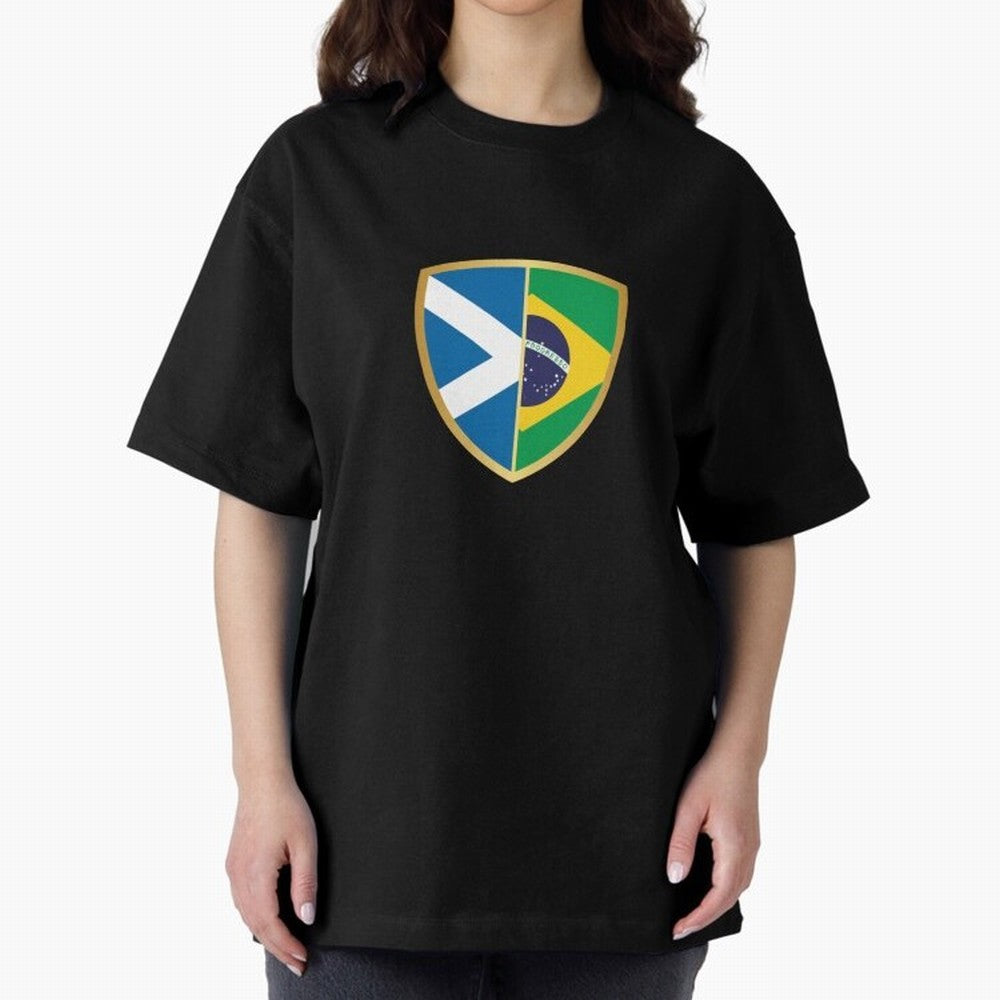 FIFA World Cup -Scotland v Brazil Oversized T-Shirt Feel the Roar of Match Day Hype around FIFA World Cup 2026 Group Stage, CR7, France and Portugal, Stadium Memories, Football Loyalty, International Chants and Championship Tradition; Perfect for