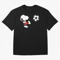 SNOOPY Football - FIFA World Cup 2026 Oversized T-Shirt Join the Countdown to FIFA World Cup 2026 USA Canada Mexico for Fans of Cristiano Ronaldo and Portugal, Spain and Germany, Bringing Sports Nostalgia, International Competition, Famous Players