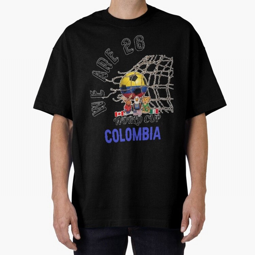 World cup 26 - Colombia Oversized T-Shirt Get Ready for the FIFA World Cup 2026 Group Stage Journey through Neymar Highlights, Germany Pride, Stadium Memories, Football Loyalty, International Chants and Championship Tradition; Ideal for Fans Who