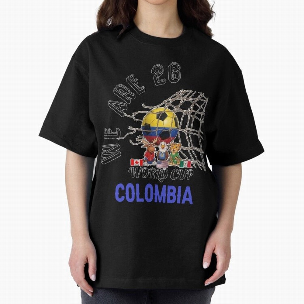 World cup 26 - Colombia Oversized T-Shirt Get Ready for the FIFA World Cup 2026 Group Stage Journey through Neymar Highlights, Germany Pride, Stadium Memories, Football Loyalty, International Chants and Championship Tradition; Ideal for Fans Who
