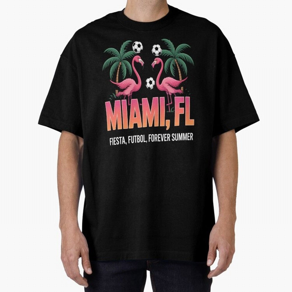 2026 soccer city - Miami FL - canada soccer - mexico soccer - north america soccer - 2026 soccer - world football 2026 - funny soccer shirt - patriotic soccer - sarcastic soccer Oversized T-Shirt Stand Proud for Match Day Hype around FIFA World Cup