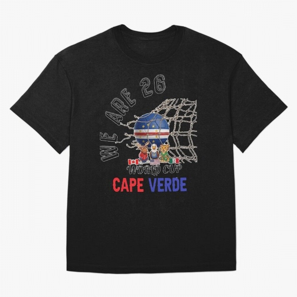 World cup 26 - Cape Verde Oversized T-Shirt Enjoy FIFA World Cup 2026 for Fans of Haaland and Mbappe and England, France and Netherlands, Bringing Goal Celebration Energy, Supporter Heritage, Football Icons and Worldwide Tournament Joy; Great for
