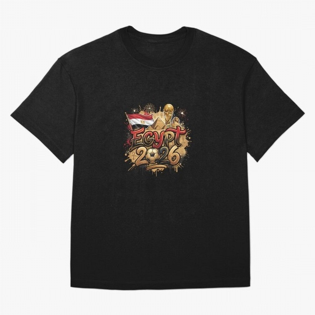 Egypt World Cup 2026 Football Legacy Oversized T-Shirt Build FIFA World Cup 2026 USA Canada Mexico Spirit, Inspired by Argentina and Brazil, Haaland and Mbappe, Football History, Final Match Energy, Crowd Noise and Once in a Lifetime Moments;