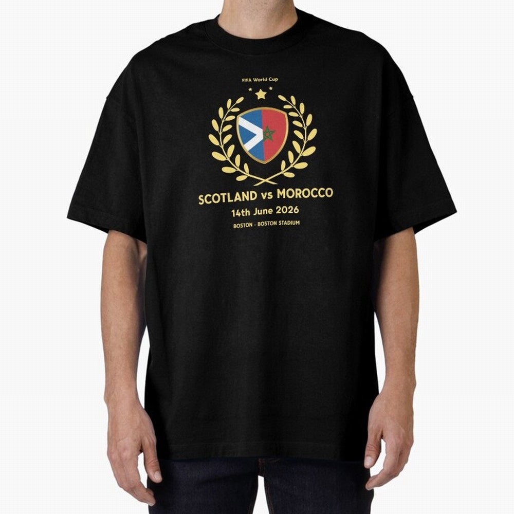 FIFA World Cup - Scotland v Morocco Oversized T-Shirt Create FIFA World Cup 2026 Spirit, Built around Brazil, Portugal and Argentina, Messi, Stadium Memories, Football Loyalty, International Chants and Championship Tradition; Ideal for Passionate
