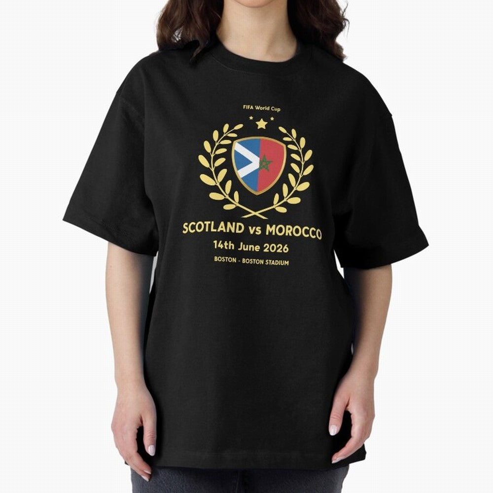 FIFA World Cup - Scotland v Morocco Oversized T-Shirt Create FIFA World Cup 2026 Spirit, Built around Brazil, Portugal and Argentina, Messi, Stadium Memories, Football Loyalty, International Chants and Championship Tradition; Ideal for Passionate