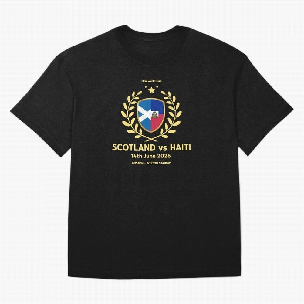 FIFA World Cup - Scotland v Haiti Oversized T-Shirt Feel the Roar of Match Day Hype around FIFA World Cup 2026, Messi, CR7 and Mbappe, Spain, Worldwide Fan Energy, Dramatic Goals, Stadium Lights and Championship Celebrations; Perfect for Supporters