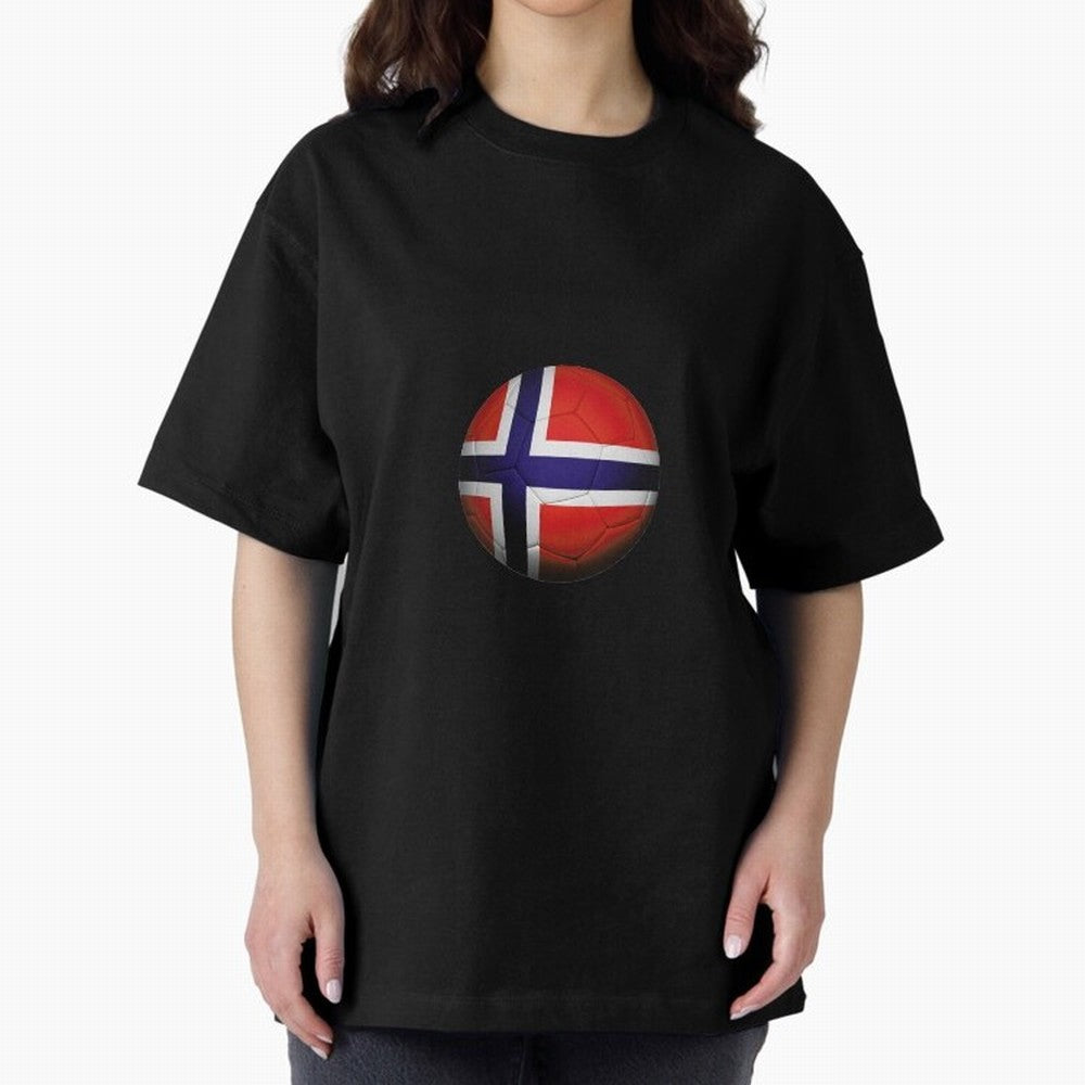 Norway Football Oversized T-Shirt Carry the Colors and Pride of Match Day Hype around FIFA World Cup 2026 Group Stage, Messi, CR7 and Mbappe, Brazil, Match Day Excitement, Supporter Culture, Golden Goals and Global Football Passion; Built for