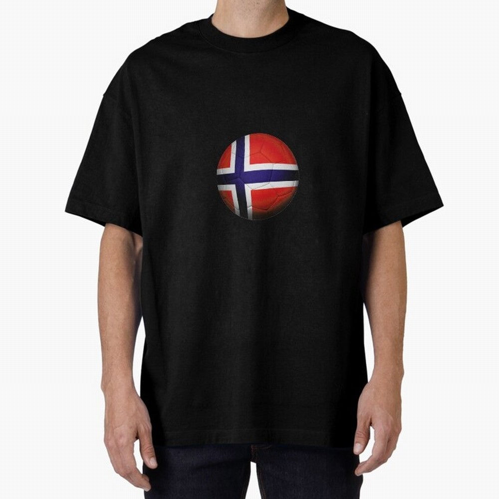 Norway Football Oversized T-Shirt Carry the Colors and Pride of Match Day Hype around FIFA World Cup 2026 Group Stage, Messi, CR7 and Mbappe, Brazil, Match Day Excitement, Supporter Culture, Golden Goals and Global Football Passion; Built for