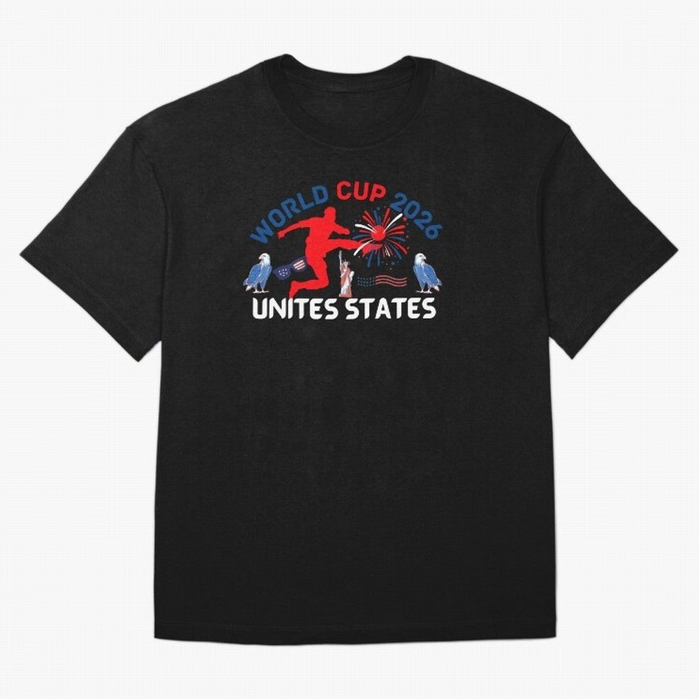 World cup 2026 unisex T-shirt World cup soccer North America 2026 Soccer World cup 26 USA Oversized T-Shirt Feel the Roar of FIFA World Cup 2026 Group Stage Highlighting Mbappe and Neymar, Germany Energy, Match Day Excitement, Supporter Culture,